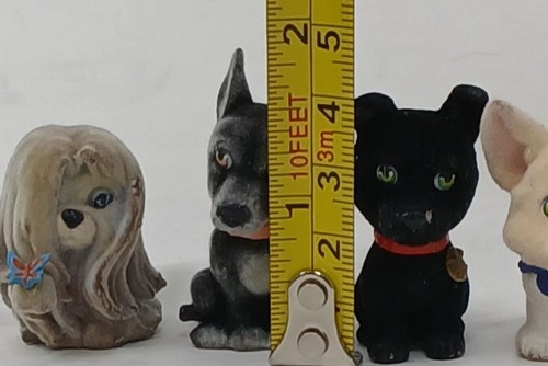 5 Welpen in meiner Tasche süße Mini beflockte Hundefiguren ausdrucksstark #D-23 - Bild 16 von 17