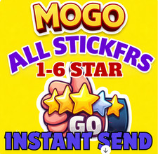 MOGO Stickers 1-6  ALL STICKERS Avaiable  For Monopoly Go CHEAPEST PRICE