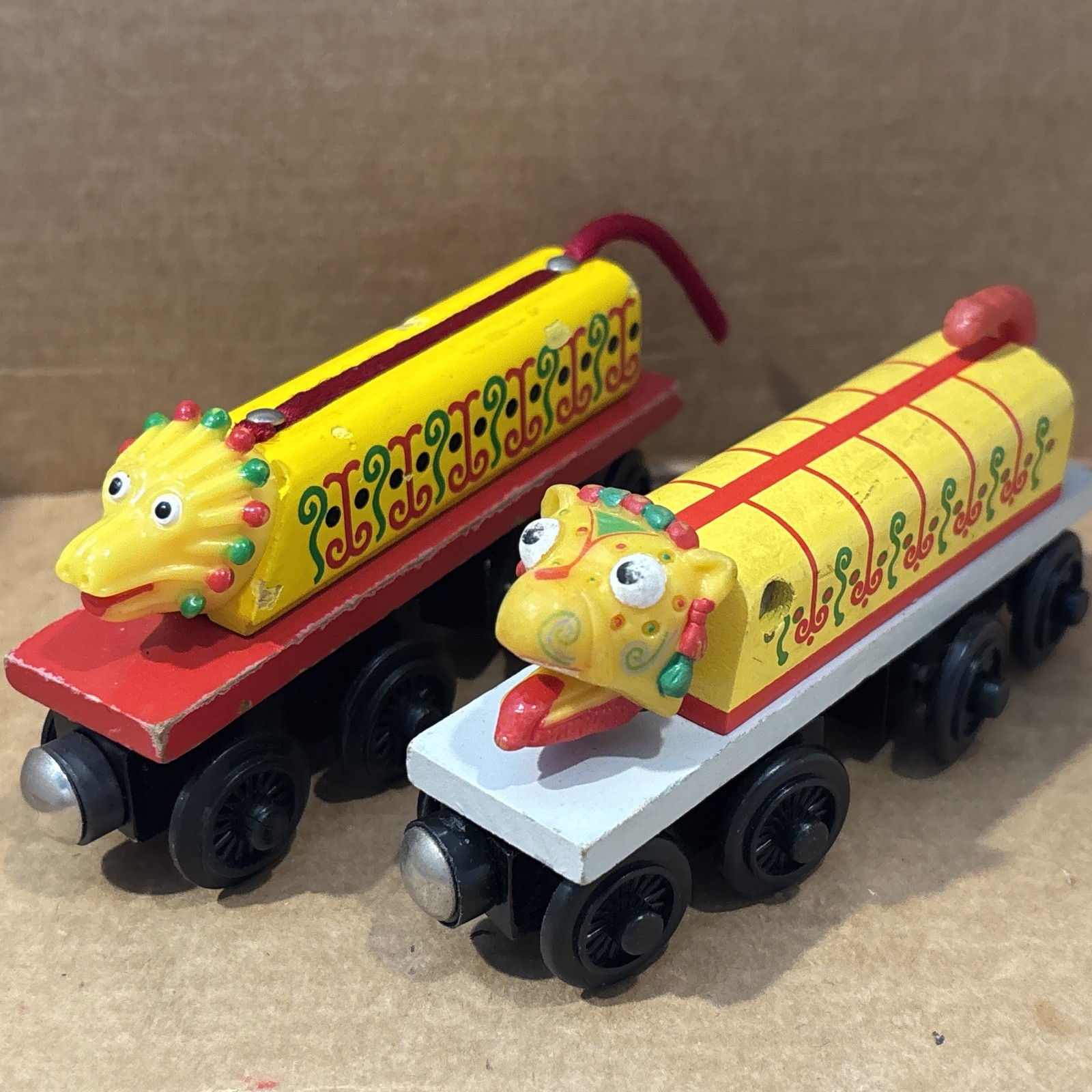 1994 1st Edition & 2003 Chinese Dragon Thomas & Friends Wooden Railway Train Set