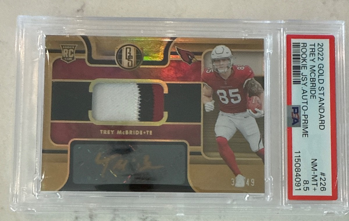 Trey McBride Panini Gold Standard #226 Rookie Jersey Autograph-Prime