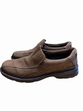 Clarks Mens Gessler Step Brown Leather Casual Loafer Shoes