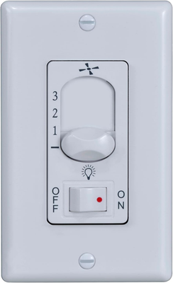 #ad 3 Speed Single Slide Wall Control with on off Light Control White $57.99