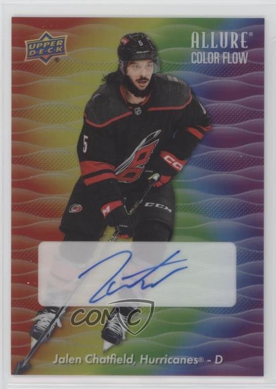2023-24 Upper Deck Allure Jalen Chatfield Color Flow Rainbow Auto #CFA-JC-image