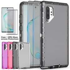 For-Samsung Galaxy Note 10 Plus 5G Case Clear Shockproof Hard / Screen Protector