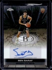 2025-26 Topps Chrome Ben Saraf Auto Autograph Rookies RC #TAIR-BS Nets