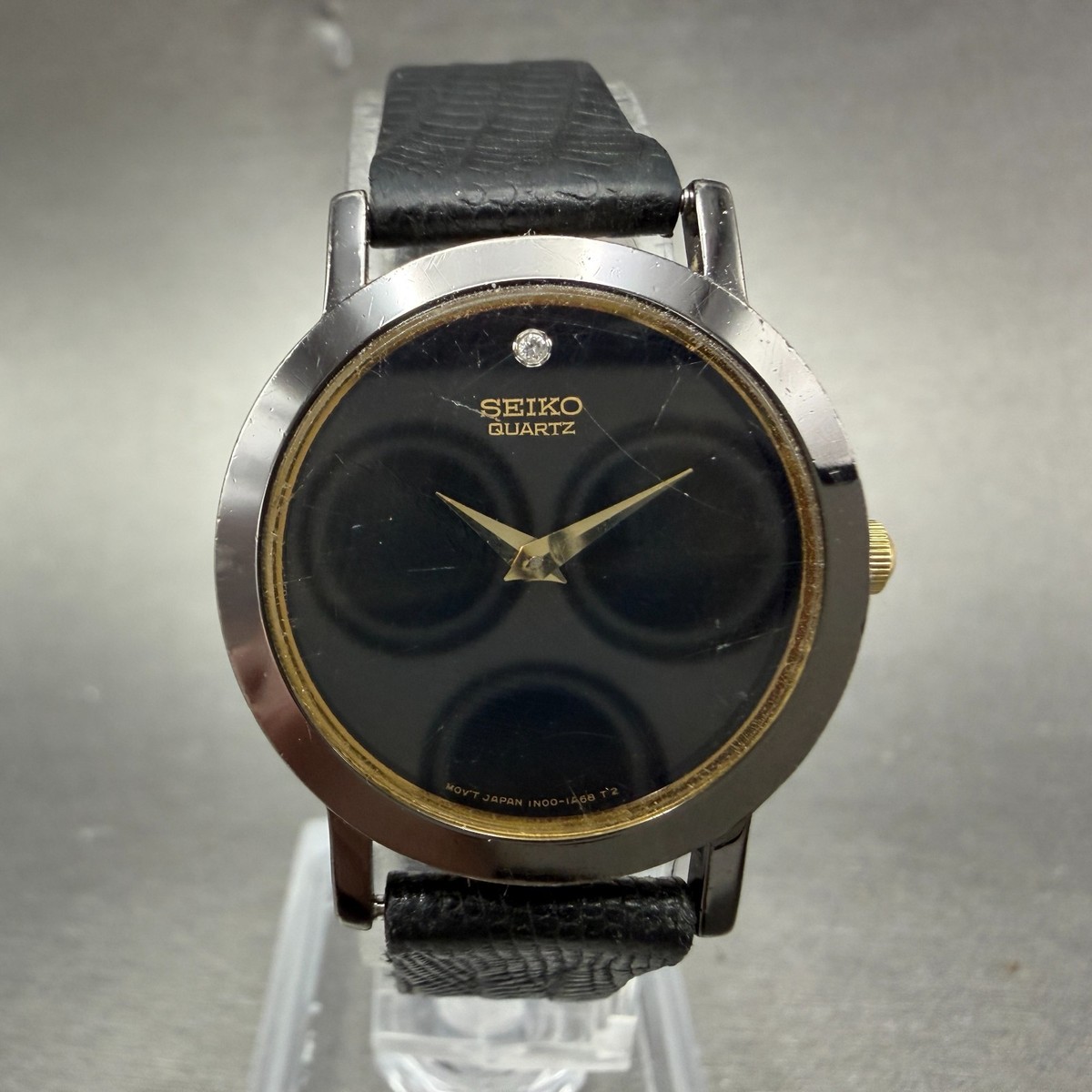Seiko Watch Women 25mm Black Dial Black Tone Round 1N00-0C99  display picture 3