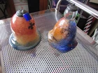 VINTAGE TWO MURANO GLASS BELL SHAPE