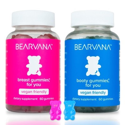 NEW BEARVANA Bum & Chest Support Gummies for Women | Workout Enhancement | Berry