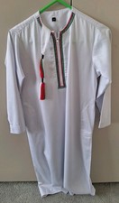 Boys 7-8 years old White Jubba with Palestine colours in Excellent & Very Clean