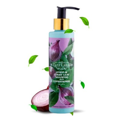 Haappy Herbs Zwiebel- Und Curryblatt Shampoo Mit Conditioner 200ml