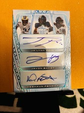 2024 Leaf Trinity - Triple Autographs Ja'Lynn Polk, Javon Baker, Deshaun Fenwick
