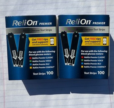 ReliOn Premier 200ct Diabetic Test Strips Expires 01/2027 or later