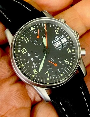 MINTY FORTIS FLIEGER CHRONOGRAPH DAY/DATE 622.10.141 4SECS/DAY