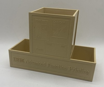 Rare Vintage IBM Advanced Function Printing Advertising Desktop Pencil Holder