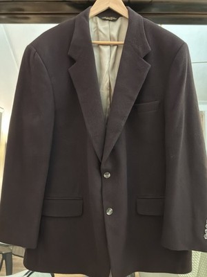 Brooks Brothers Men's Camel Hair Blazer Jacket Dark Brown Size 42R