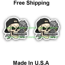 Wrench life skull decal sticker (2) Pack mechanic technician F