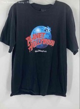 Planet Hollywood Mens Black Walt Disney World Graphic T-Shirt Size Large