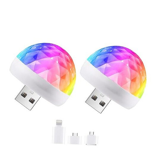 USB Mini Disco Ball Light, Sound Activated Party Light, Stocking Stuffers for