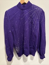 St. John By Marie Gray Evening 2 Piece Skirt Suit Embezzled Suit Sequins Zip S 2