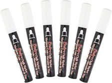 of America White Broad Tip Chalk Marker, 6 Piece