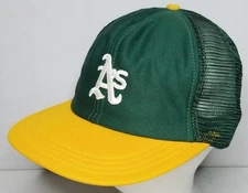 Vintage 80's - Oakland A's / Athletics - Par Cap - Trucker Mesh Snapback Hat