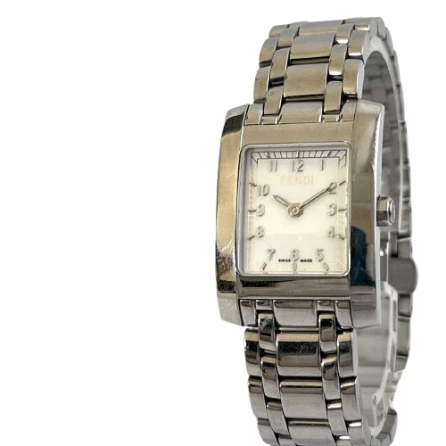 Orologio Fendi 7000L Donna Quarzo Quadrante Bianco Tono Argento Inox Usatoonante