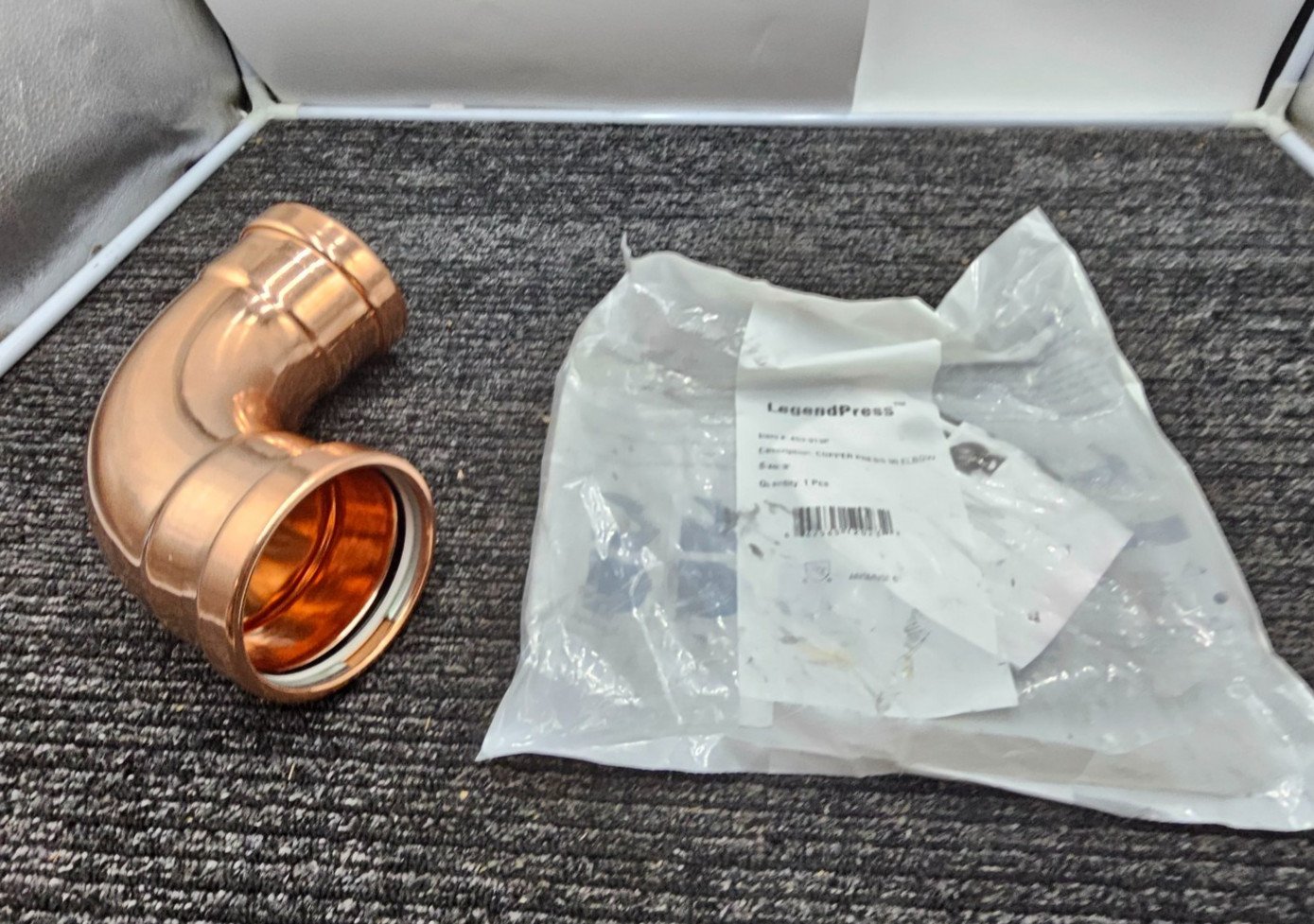 LegendPress 450-010P 3" Size Copper Press 90° Elbow 15 WSP, 200 CWP