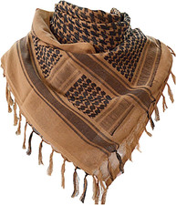 Military Shemagh Tactical Desert Scarf, 100 Cotton Keffiyeh Neck Head Scarf Wra