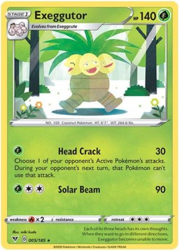 Pokemon Card - Vivid Voltage 005/185 - EXEGGUTOR (rare) - NM/M