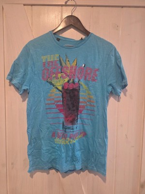 Buffalo David Bitton Offshore Mens Blue Graphic T-Shirt,Blue Size M