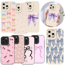 Gorgeous Bowknot Tough TPU Phone Case Cover For iPhone Air 16 15 12 13 14 17 Pro