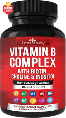 Super B Complex Vitamins - All B Vitamins Including B12, B1, B2, B3, B5, B6, B7,