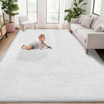 8X10 Area Rugs for Living Room: Fluffy Shag Soft Washable Rug Large Fuzzy Plush 