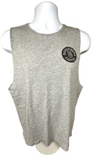 Dutch Bros Coffee Sleeveless Muscle Tank Peace Gray Size S