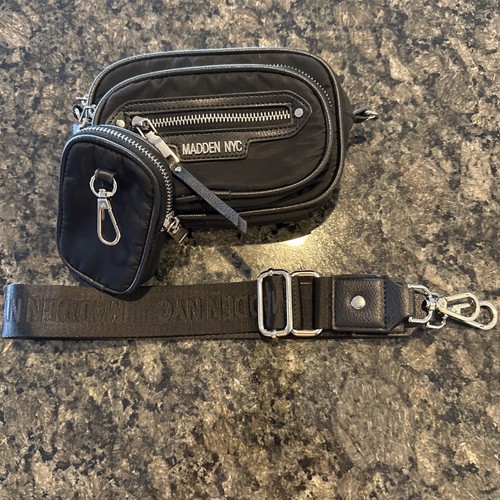 Madden NYC Black Crossbody with Pouch Adjustable Strap - Picture 9 of 9