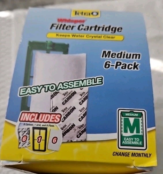 TETRA Whisper Bio-Bag Filter Cartridges Medium 6pk Unassembled 