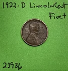 1922 D Lincoln Wheat Cent / Penny 1c Fine