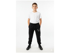 TRUE RELIGION Boys Boy's BLACK LOGO JOGGER SWEATPANTS PANTS Size 8 NWT