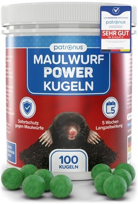 Maulwurf Power Kugeln 100 St Vertreiber mit Sofort  und Langzeitwirkung effektiv