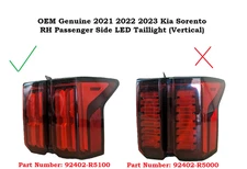 OEM Genuine 2021-2023 Kia Sorento RH Passenger Side LED (Vertical) Tail Light