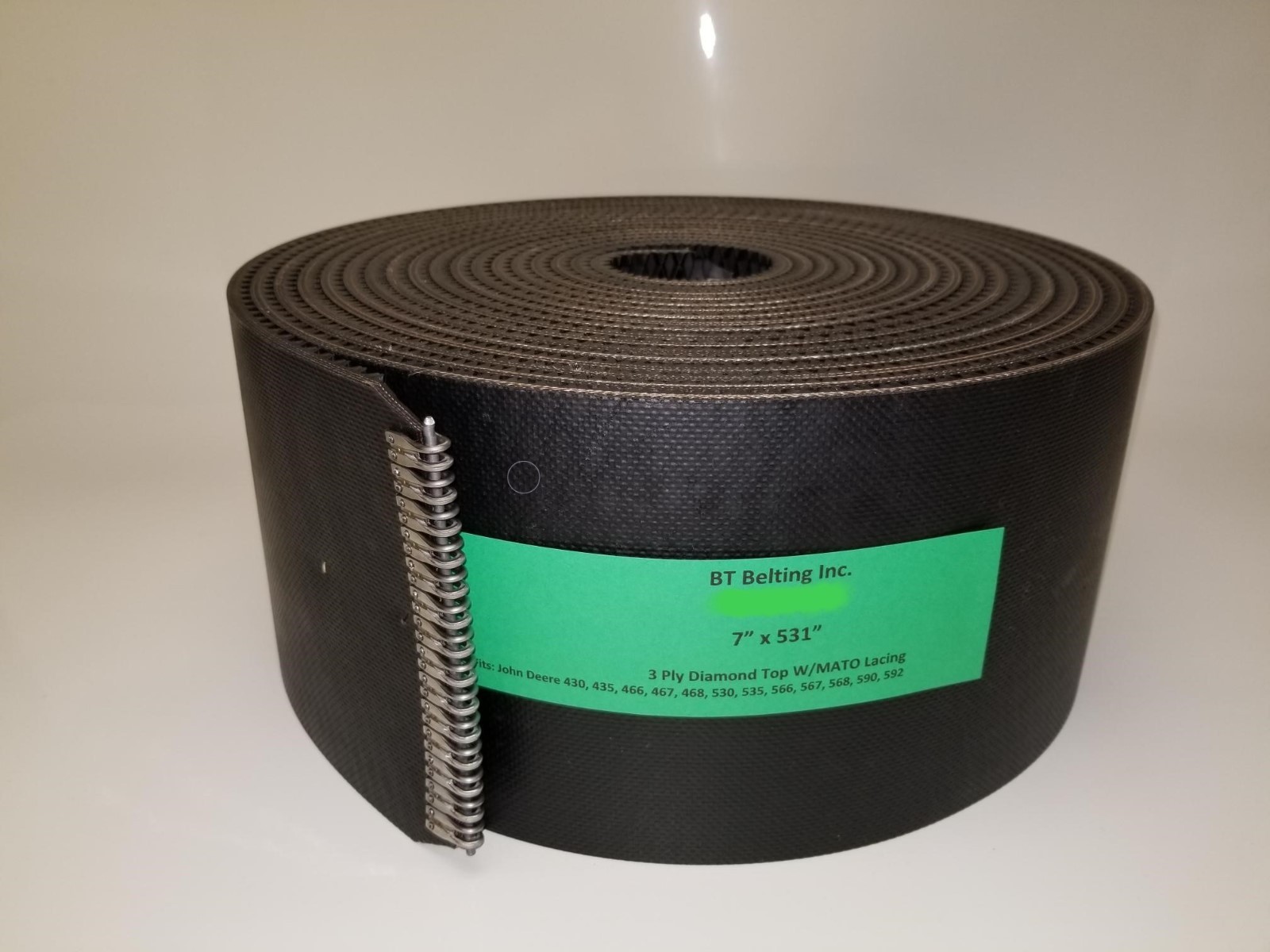 John Deere 435 Round Baler belts Complete Set 3 Ply Diamond Top w/MATO