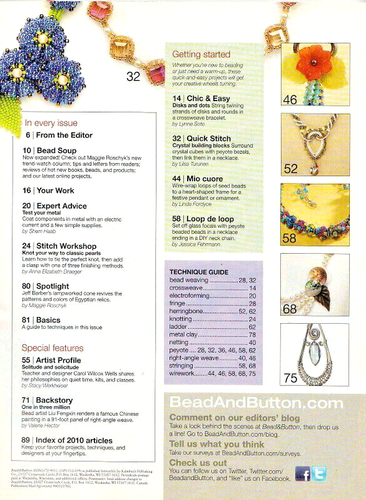 Bead & Button Magazine Feb 2011 Pearl Knotting, Pearls & Crystals, Focal Beads - Picture 3 of 4