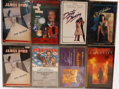 LOT OF 8 MOVIE SOUNDTRACK CASSETTE TAPES FROM 1980'S DIRYY DANCING & FLASH DANCE