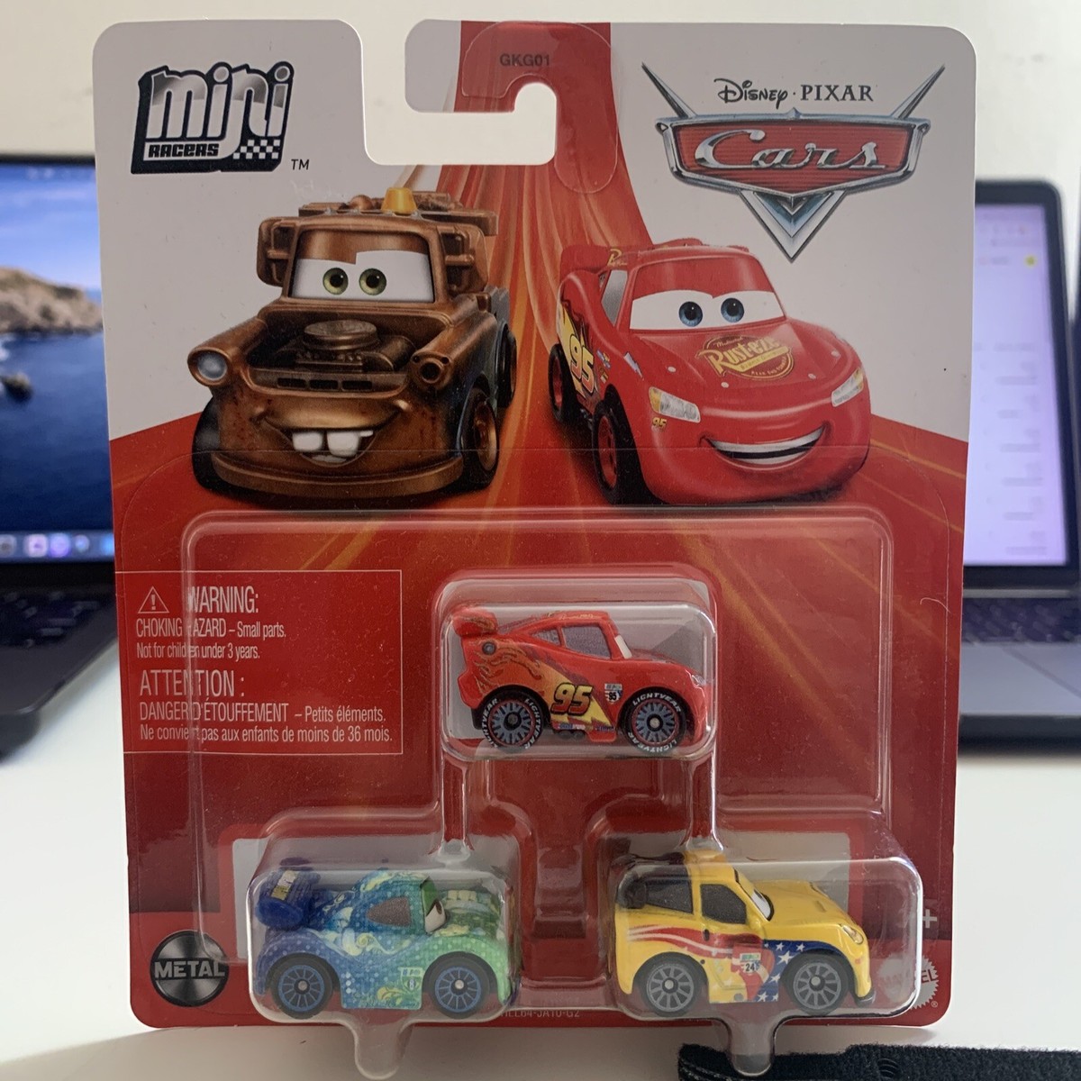Disney Pixar Cars Mini Racers Jeff Gorvette Lightning McQueen