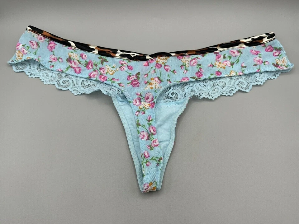 Сексуальные кружевные трусики Betsy Johnson синий цветочный дизайн размер M - Изображение 4 из 4