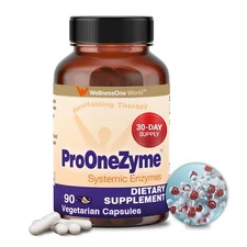 WellnessOne ProOneZyme Digestive Enzymes Supplements - Systemic Proteolytic E...