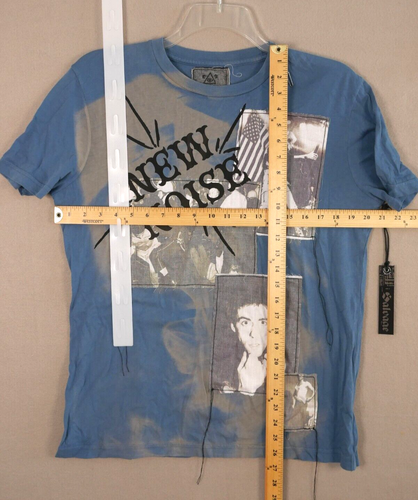 Genuine Vintage Salvage Brand T Shirt "New Noise" Petrol Blue V51T478 Size M - Picture 8 of 10