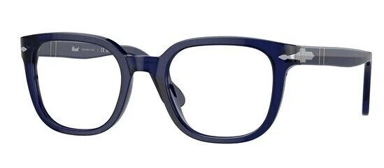 Persol PO 3263V 181 Cobalto Blue Square Eyeglasses 50mm Transition Plano/Addons