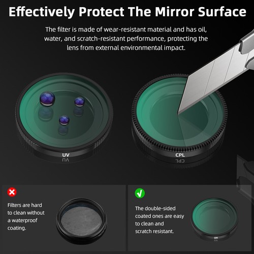 Lens Filters Set for Insta360 GO3S Camera CPL UV ND8 ND16 ND32 ND64 Accessories - Picture 4 of 24