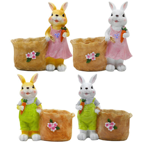 Planter Bunny Pot Easter Planter 20cm/7.8inch Resin Easter Garden Decorative